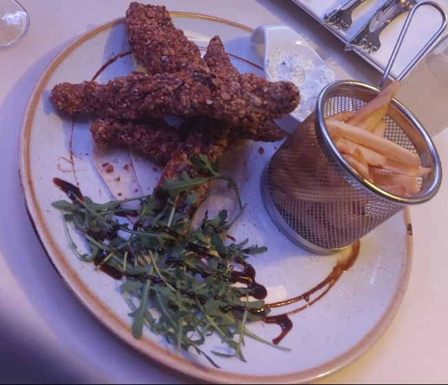 Seed crusted chicken tenders